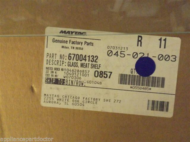 JENN AIR AMANA REFRIGERATOR 67004132 Glass, Meat Shelf NEW IN BOX JENN AIR AMANA REFRIGERATOR 67004132 Glass, Meat Shelf NEW IN BOX